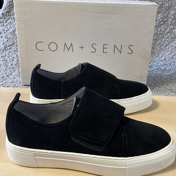 COM & SENS ‘Lidda’ Black Suede Platform Sneaker - Picture 2 of 8